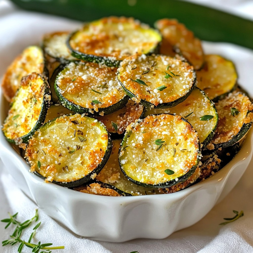 Crispy Keto Parmesan Zucchini Chips for Snacking