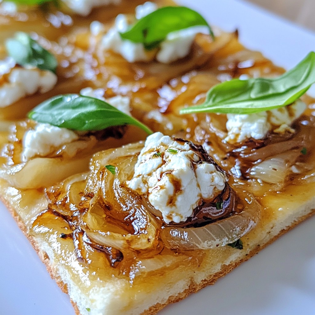 Caramelized Onion Goat Cheese Flatbread Delight