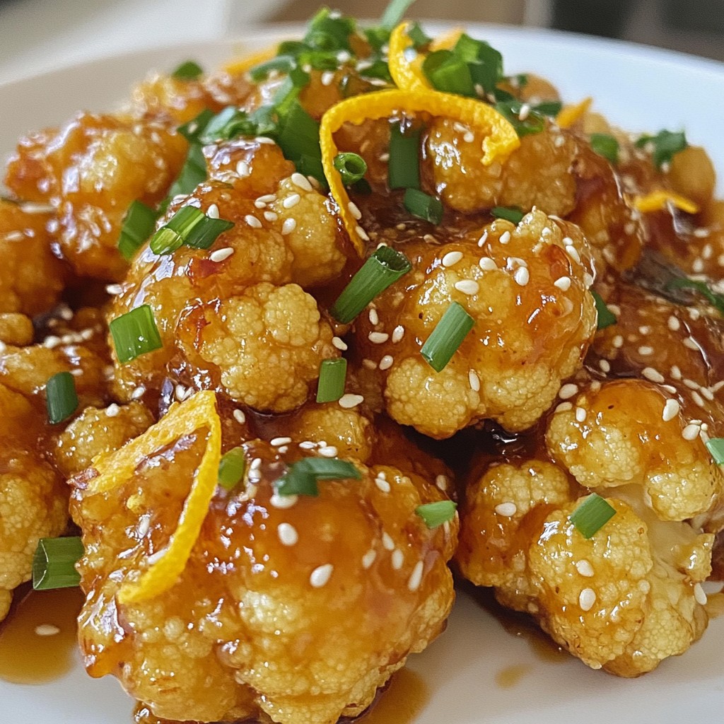Sticky Orange Sesame Cauliflower Flavorful Vegan Dish