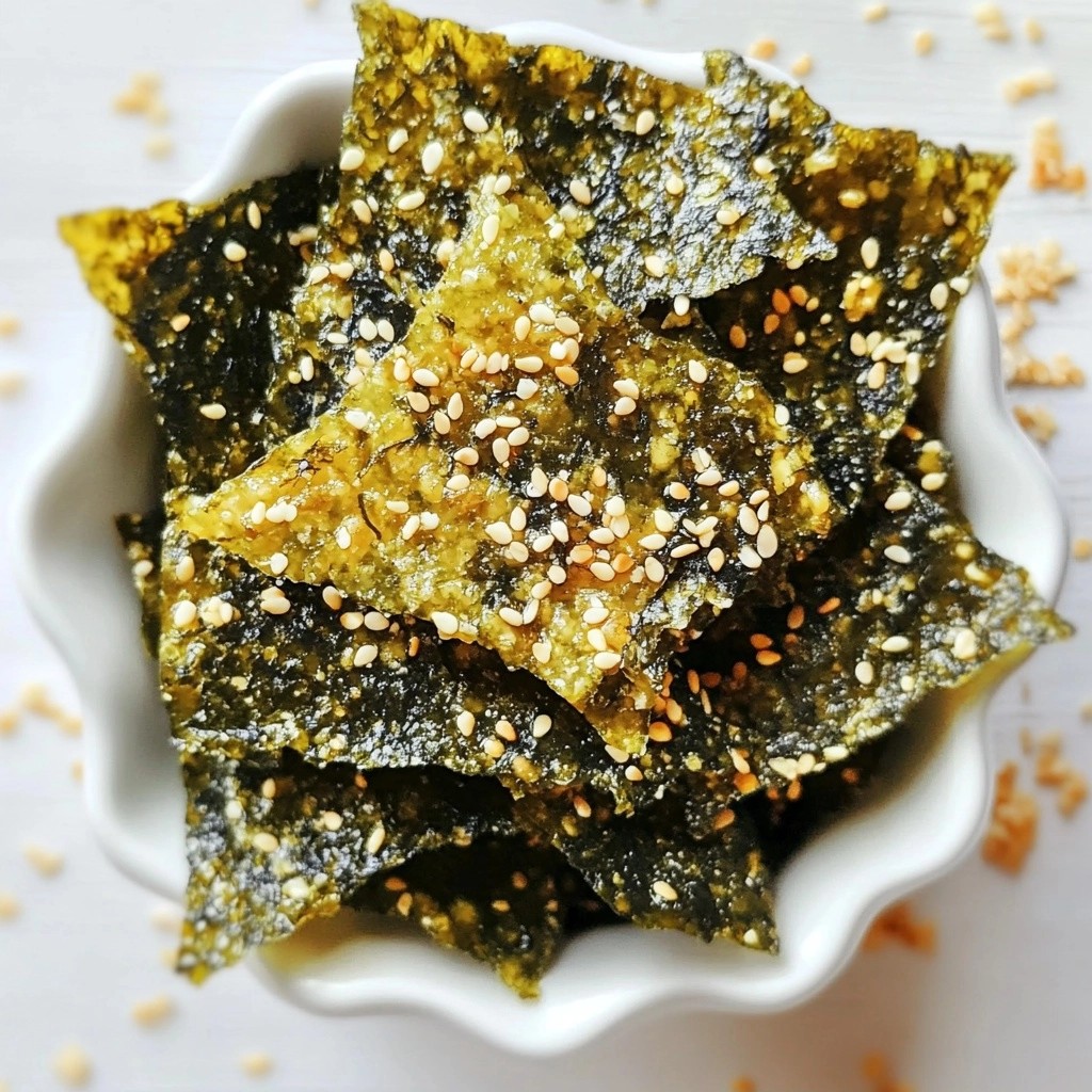 Crunchy Keto Seaweed Almond Crisps Easy Snack Option