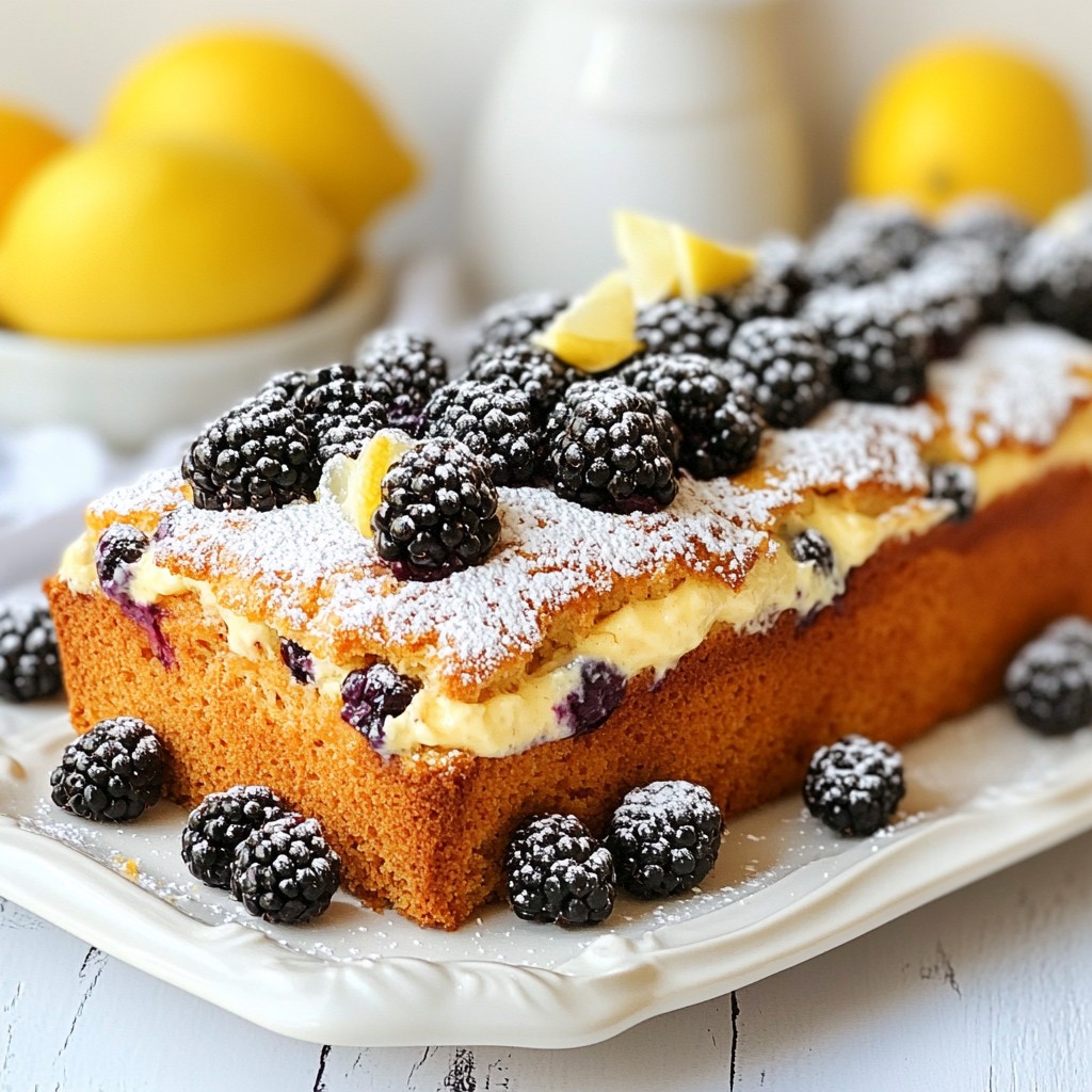 Lemon Blackberry Yogurt Loaf Scrumptious Delight