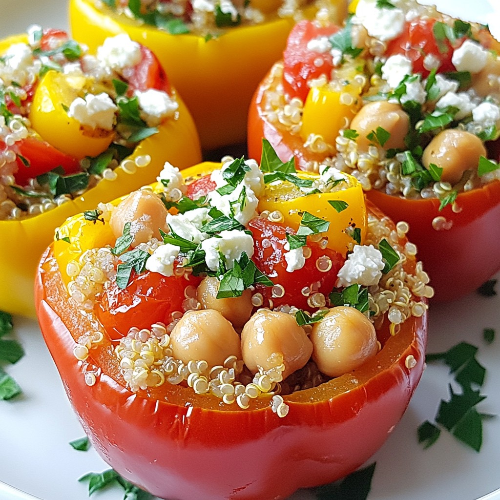 Mediterranean Quinoa Stuffed Peppers Flavorful Delight