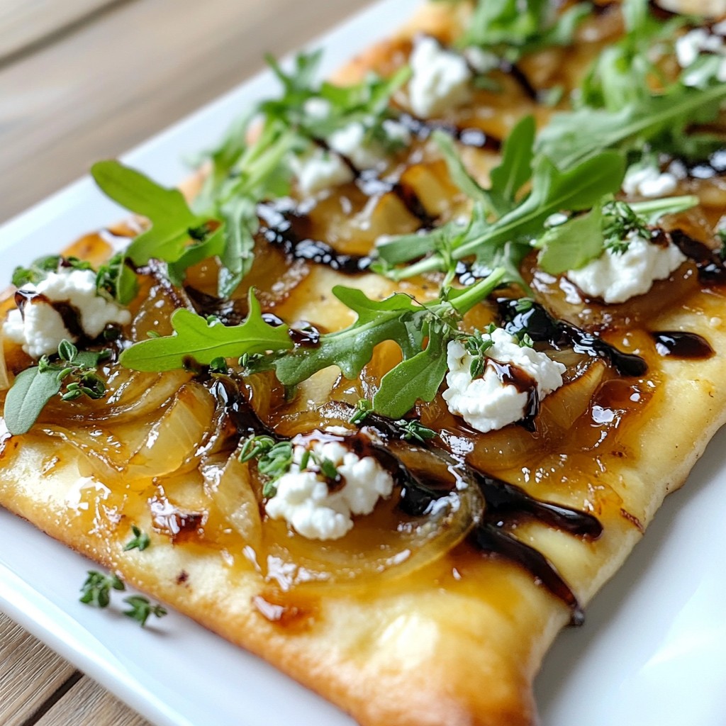 Caramelized Onion Goat Cheese Flatbread Delight
