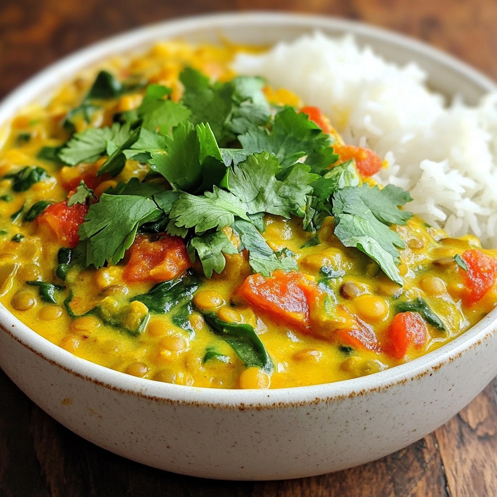 Creamy Coconut Lentil Curry Hearty and Wholesome Meal