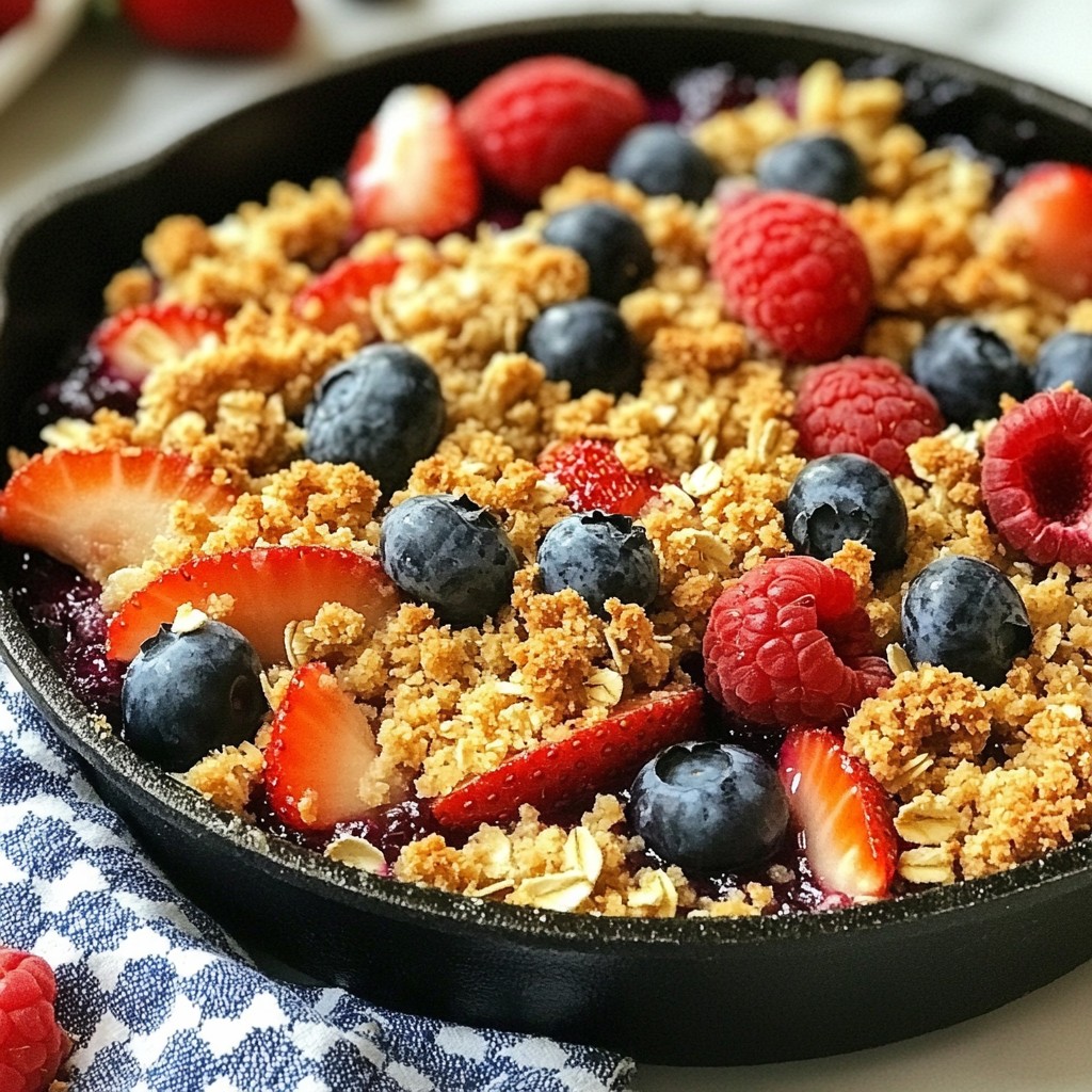 Triple Berry Crumble Skillet Delicious Dessert Treat