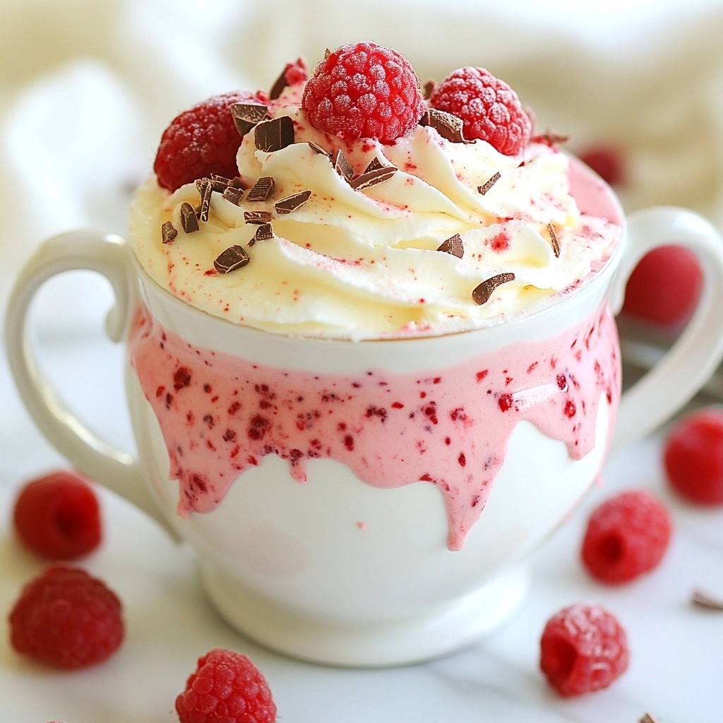 Velvety White Chocolate Raspberry Hot Cocoa Delight