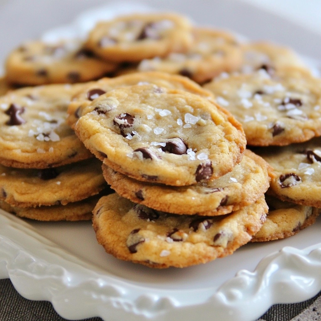 Crunchy Chocolate Chip Shortbread with Sea Salt Treat