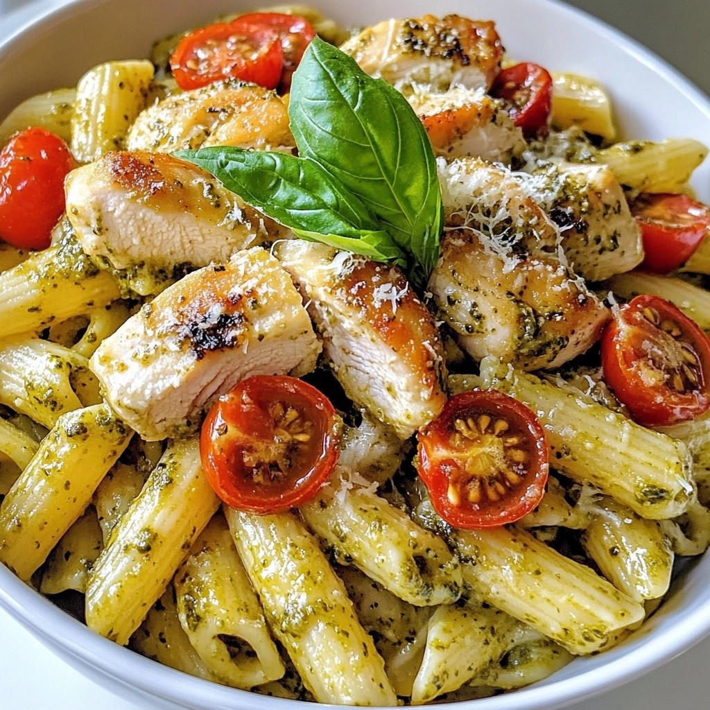 Creamy Dinner Recipes Pesto Chicken Pasta Delight