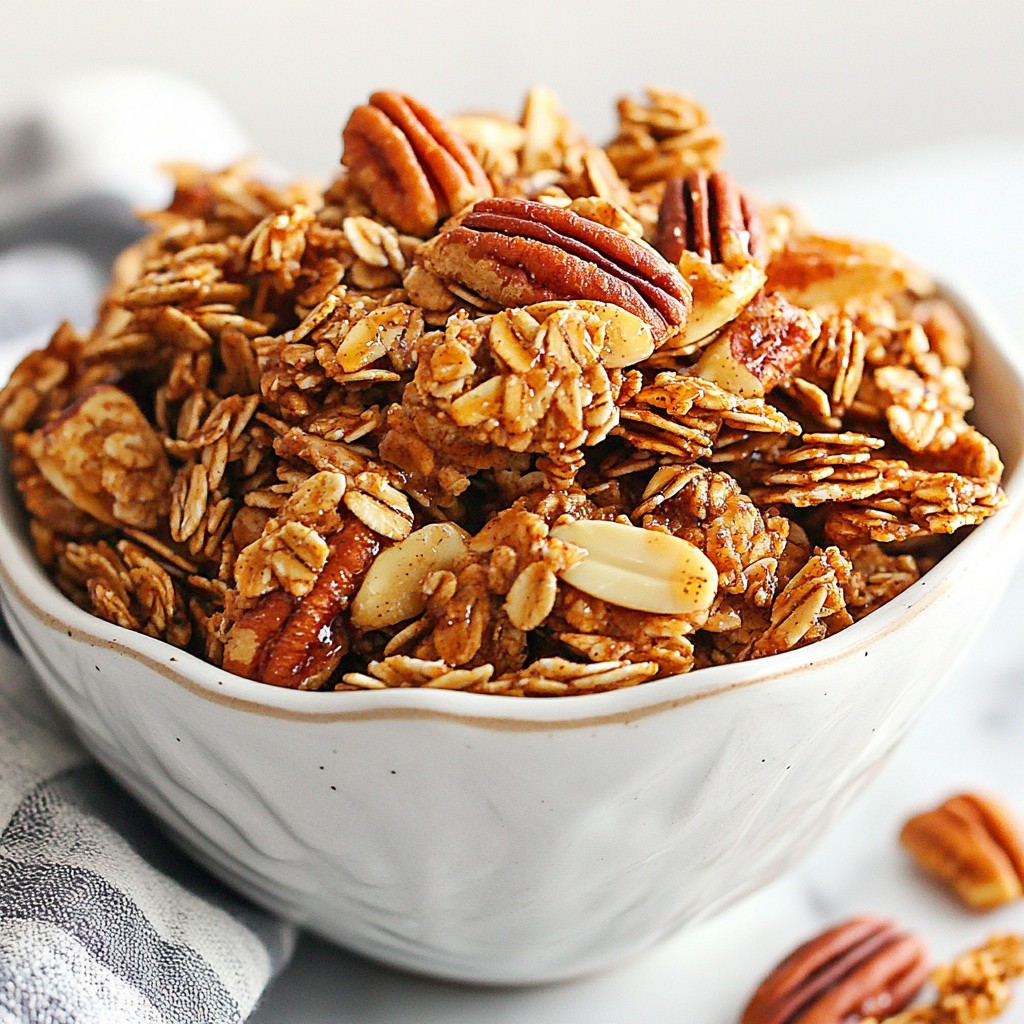 Maple Pecan Granola Clusters Nutritious Snack Option