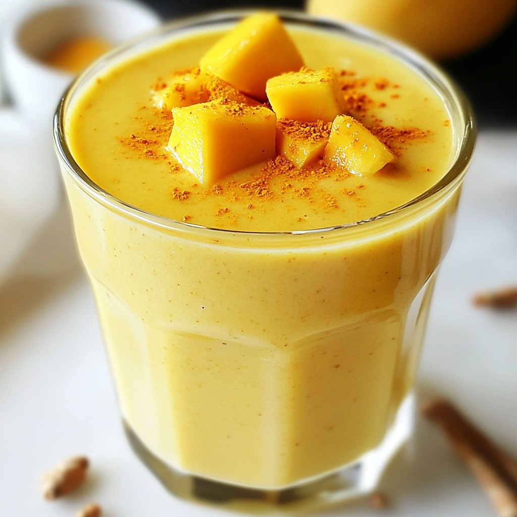 Mango Turmeric Smoothie Refreshing and Nutritious Drink