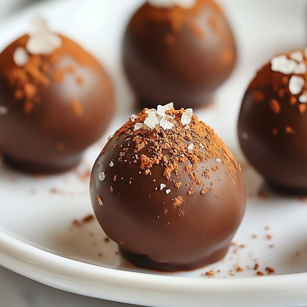 Dark Chocolate Sea Salt Caramel Truffles Delight