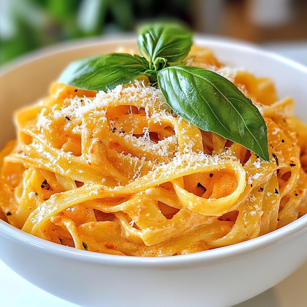 Creamy Roasted Red Pepper Pasta Rich and Flavorful Dish