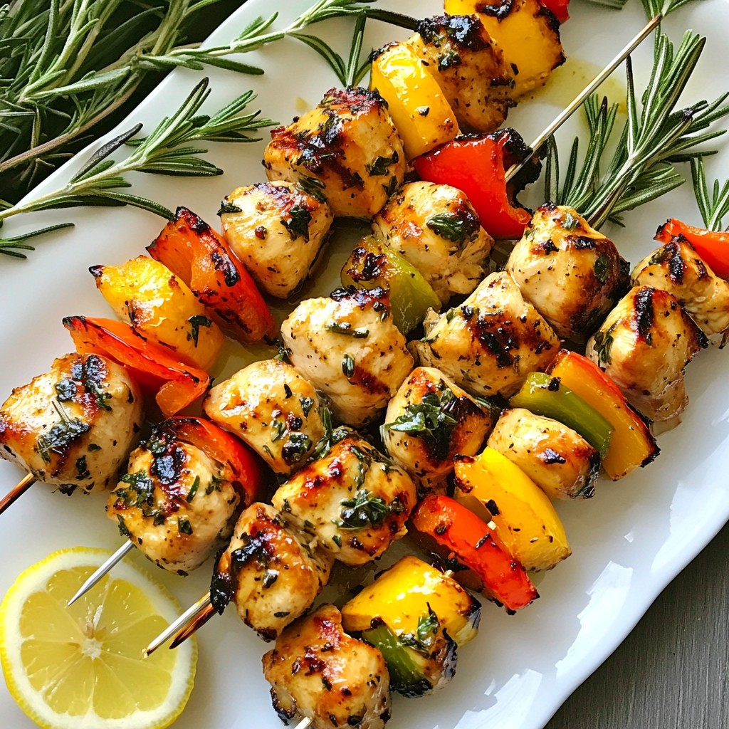 Lemon Herb Grilled Chicken Kabobs Easy and Tasty Recipe
