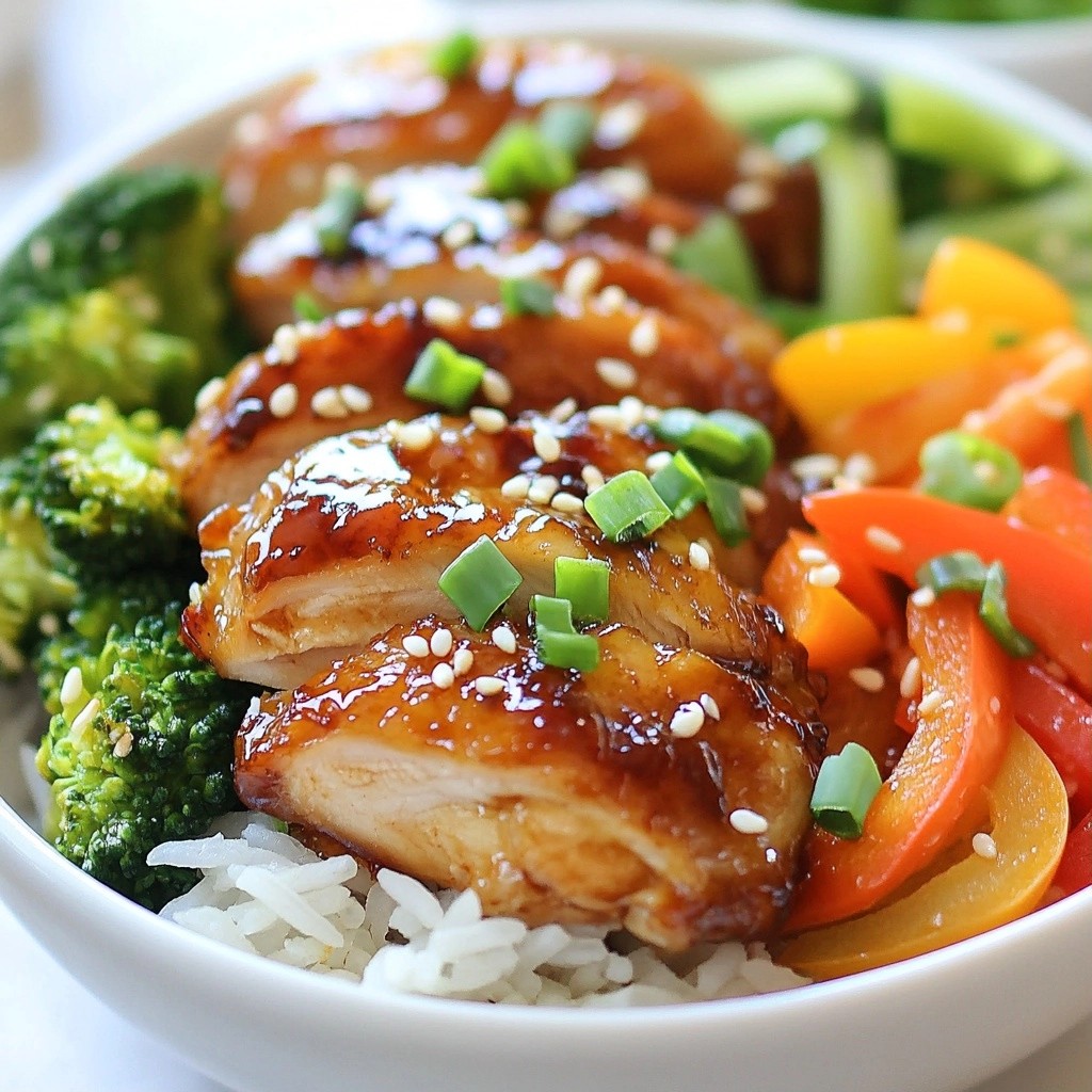Easy meal prep Honey Garlic Chicken Bowls Recipe