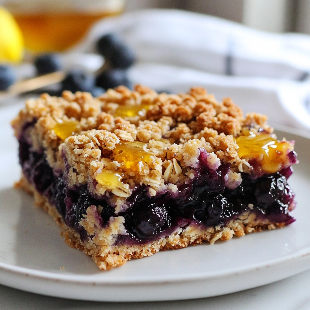 Blueberry Oatmeal Crumble Bars Delightful and Easy Treat