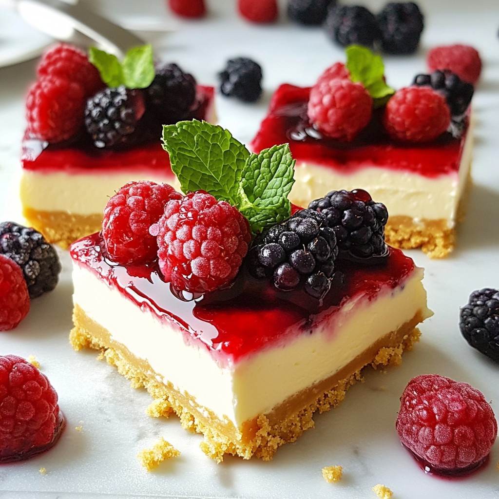 Sugar-free keto Berry Cheesecake Bars Easy Delight