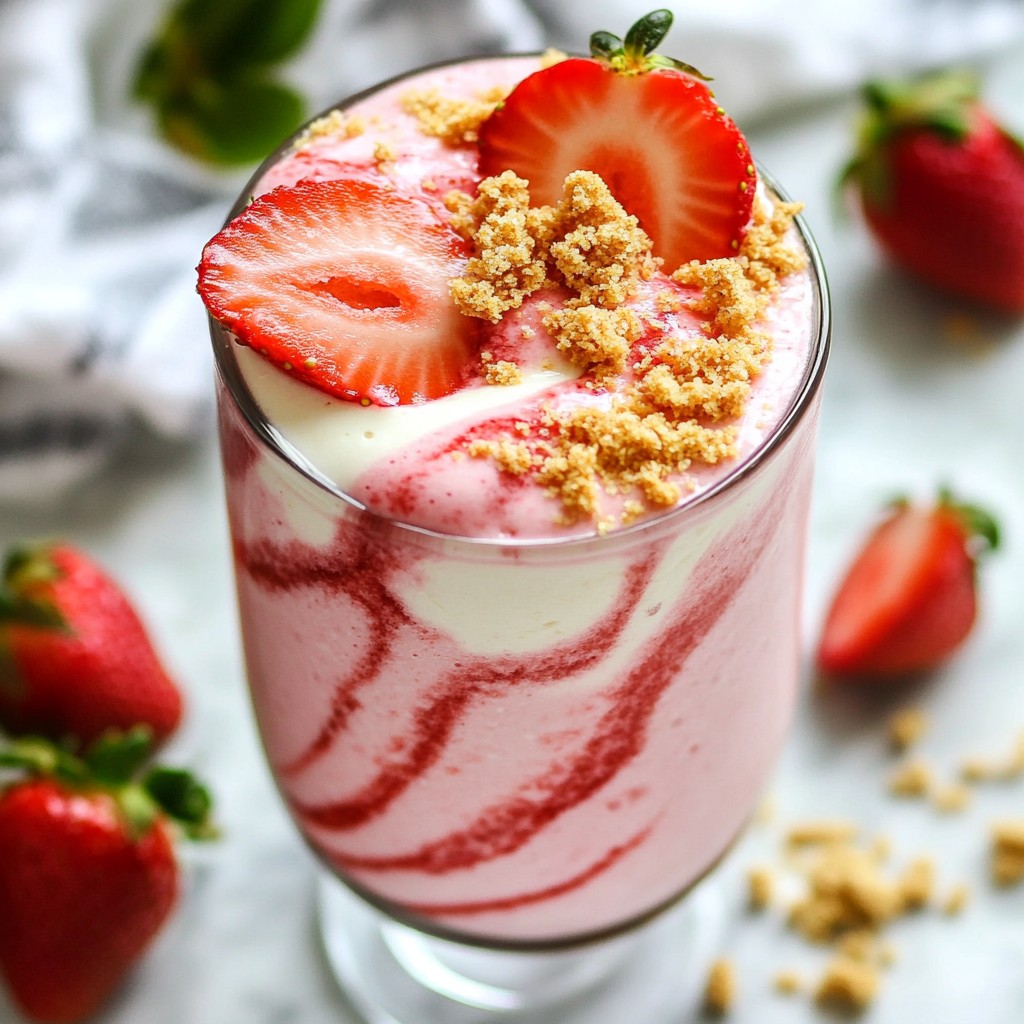 Strawberry Cheesecake Smoothie Creamy and Delicious Treat