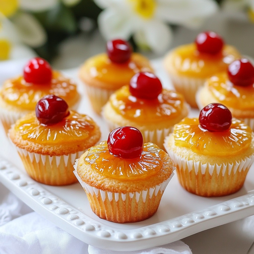 Pineapple Upside Down Cupcakes Sweet and Simple Treat