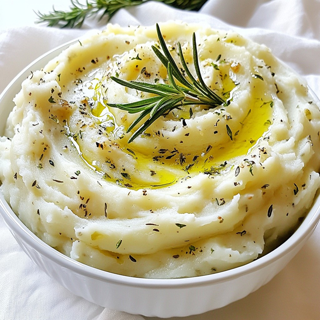 Herb Garlic Mashed Potatoes Easy and Flavorful Dish
