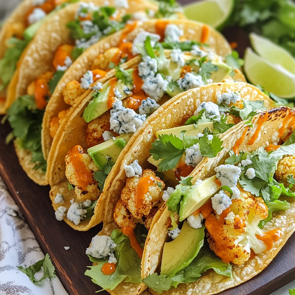Buffalo Cauliflower Tacos Flavorful and Simple Recipe