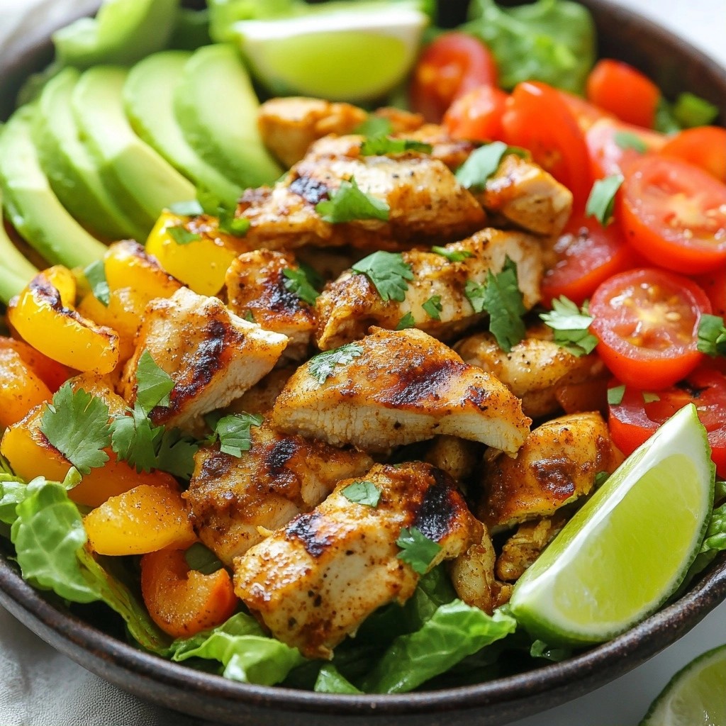 Smoky Keto Chicken Fajita Bowls Flavorful Dinner Idea