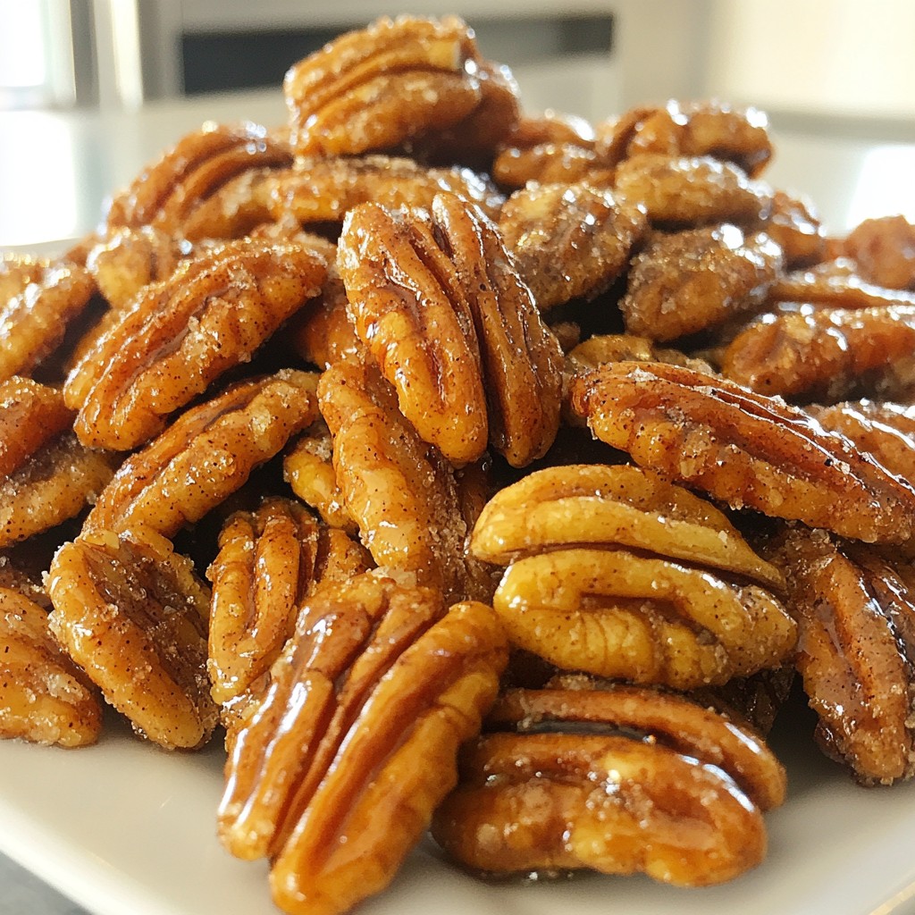 Maple Cinnamon Roasted Pecans Sweet and Crunchy Snack