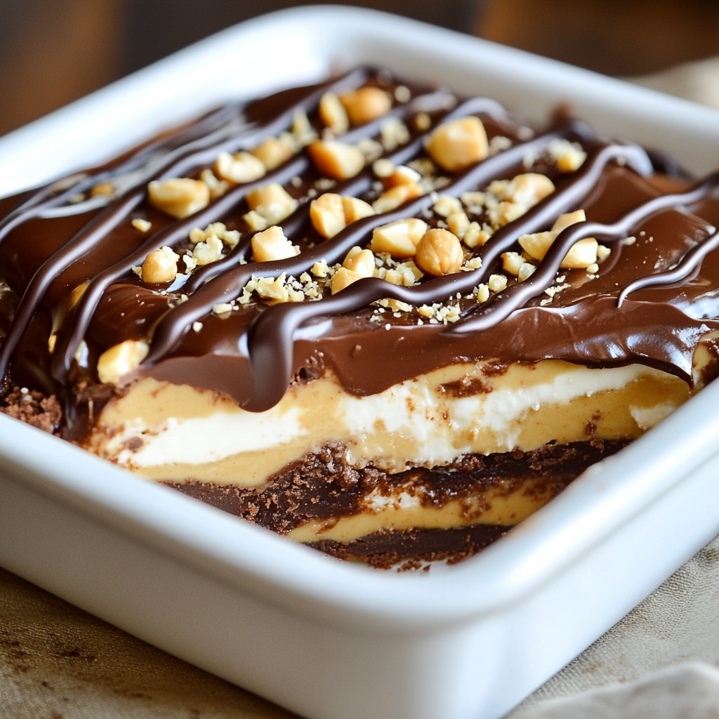 Decadent Chocolate Peanut Butter Lasagna Recipe