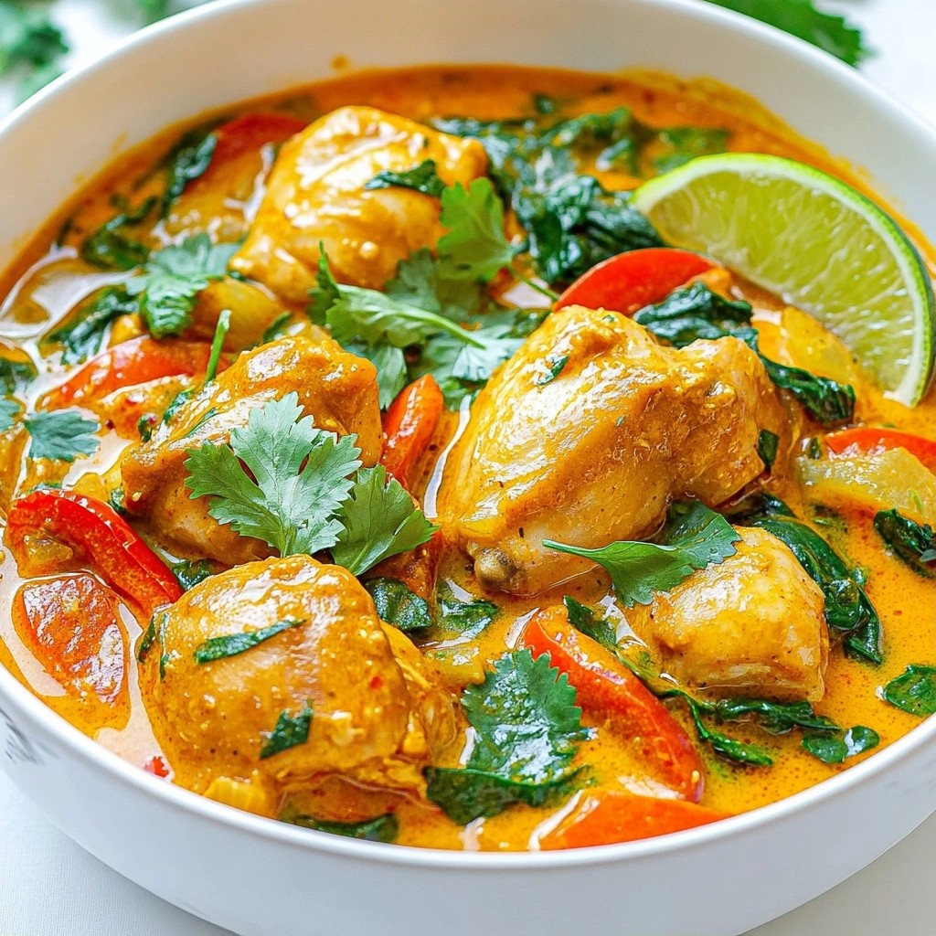Spicy Keto Coconut Lime Chicken Curry Simple Recipe