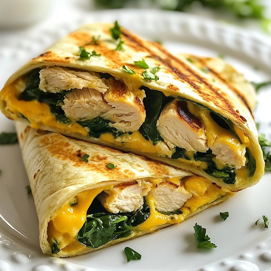 Easy Keto Chicken and Spinach Wraps Healthy Meal Choice