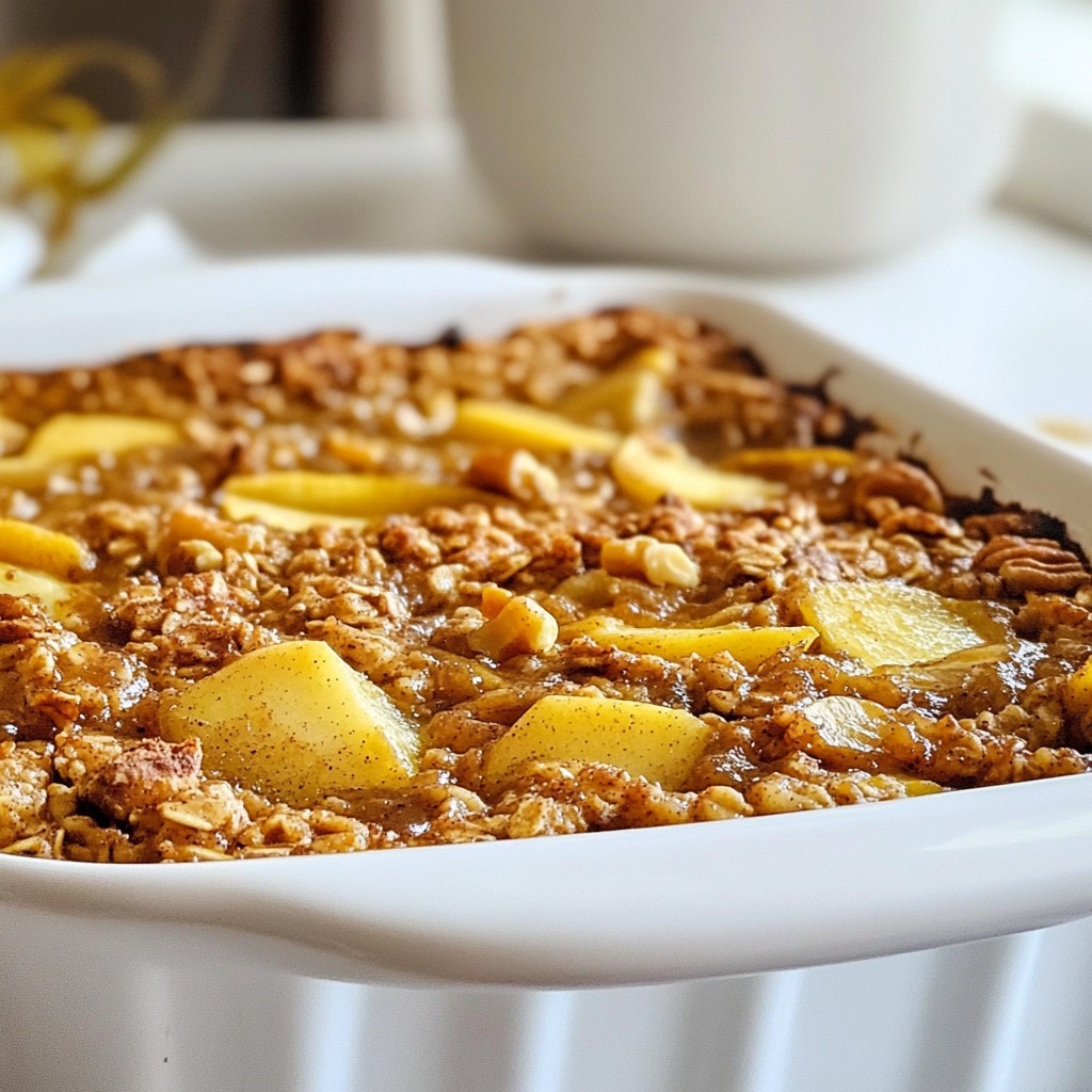 Cinnamon Apple Oatmeal Bake Healthy Comfort Food Treat