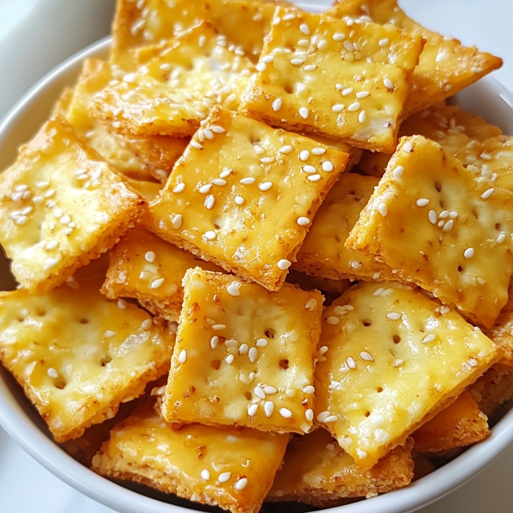 Crunchy Keto Spicy Cheese Crackers Simple Snack Treat