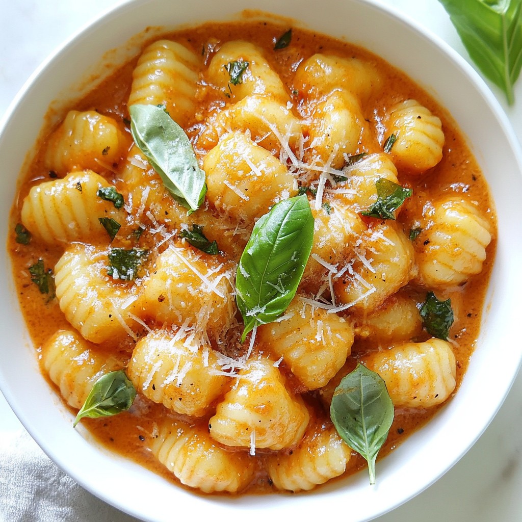 One-Pot Creamy Tomato Basil Gnocchi Delight
