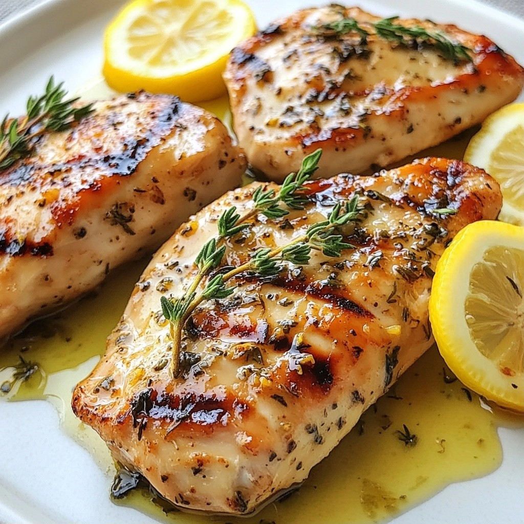 Grilled Keto Lemon Thyme Chicken Breasts Recipe Delight