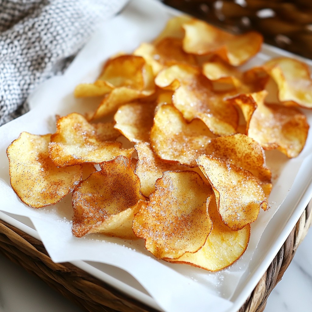 Cinnamon Sugar Apple Chips Crunchy and Sweet Snack