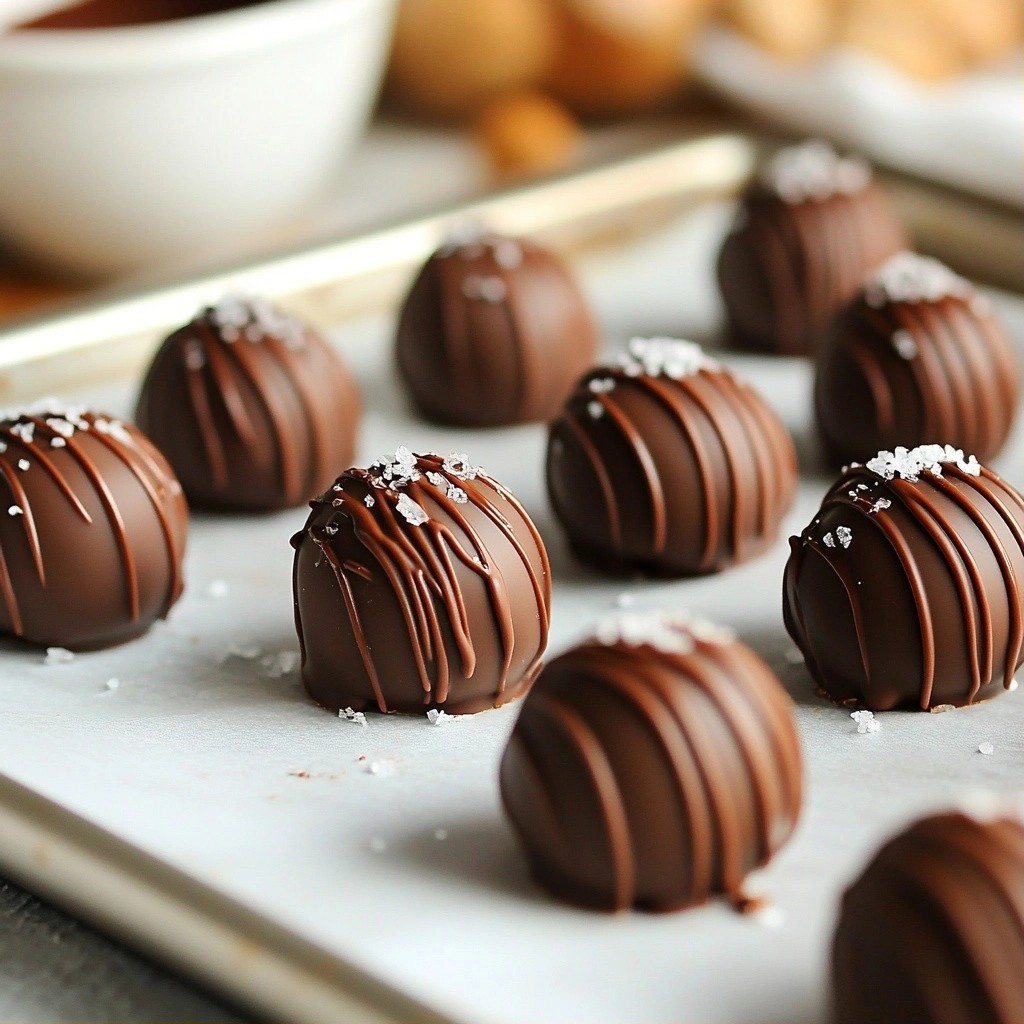 Creamy Peanut Butter Chocolate Truffles with Rich Centers