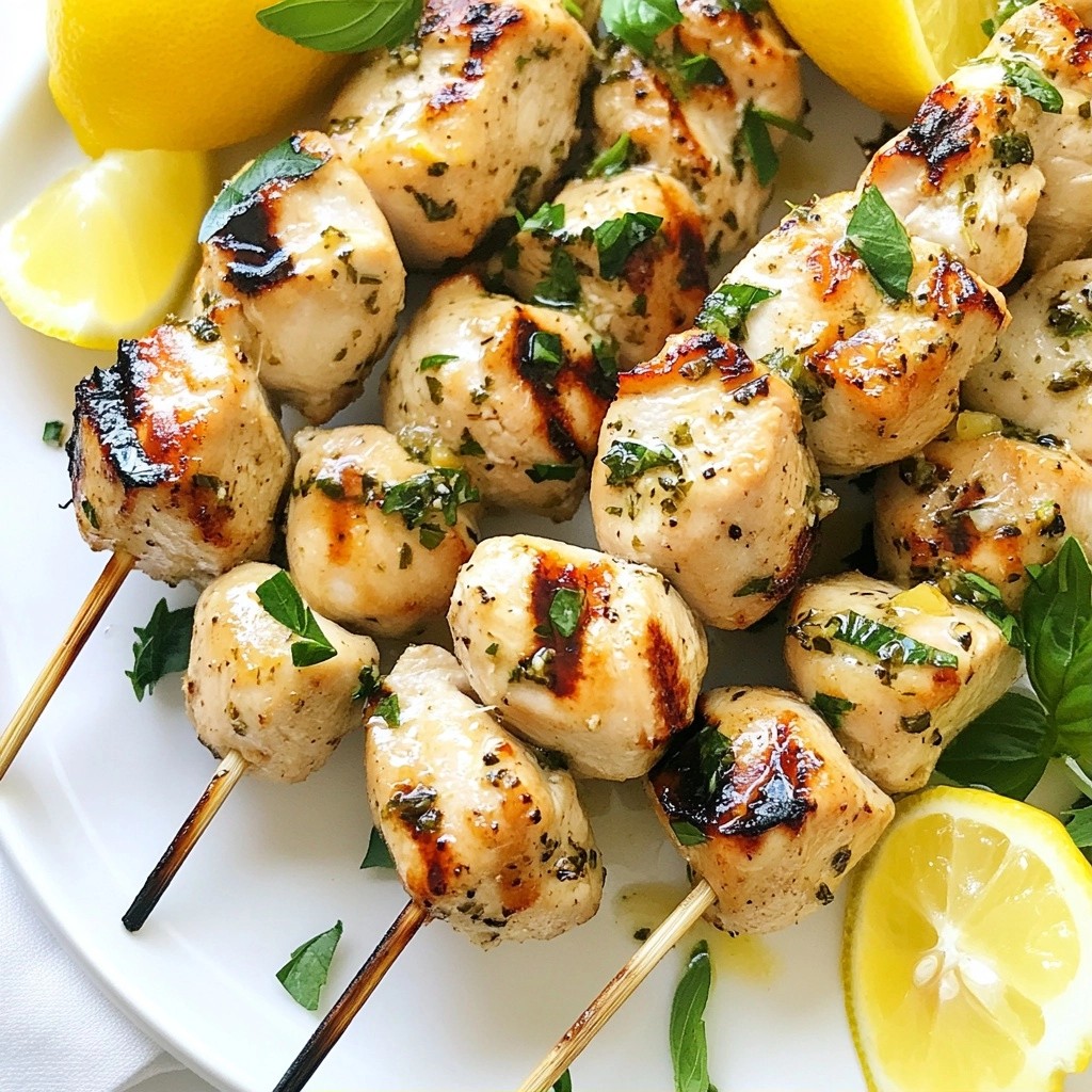 Savory Quick Dinners Herb Lemon Chicken Kebabs