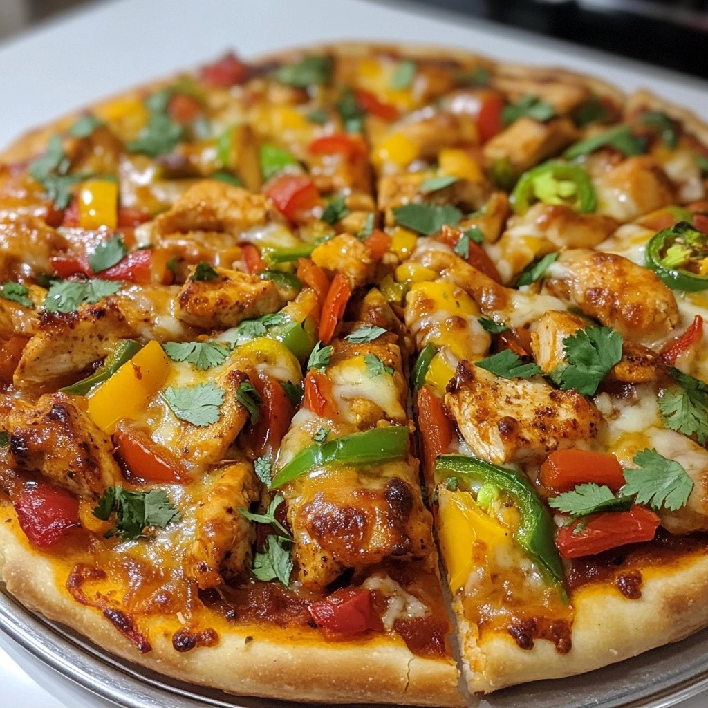 Tasty Family Meals Chicken Fajita Pizza Recipe