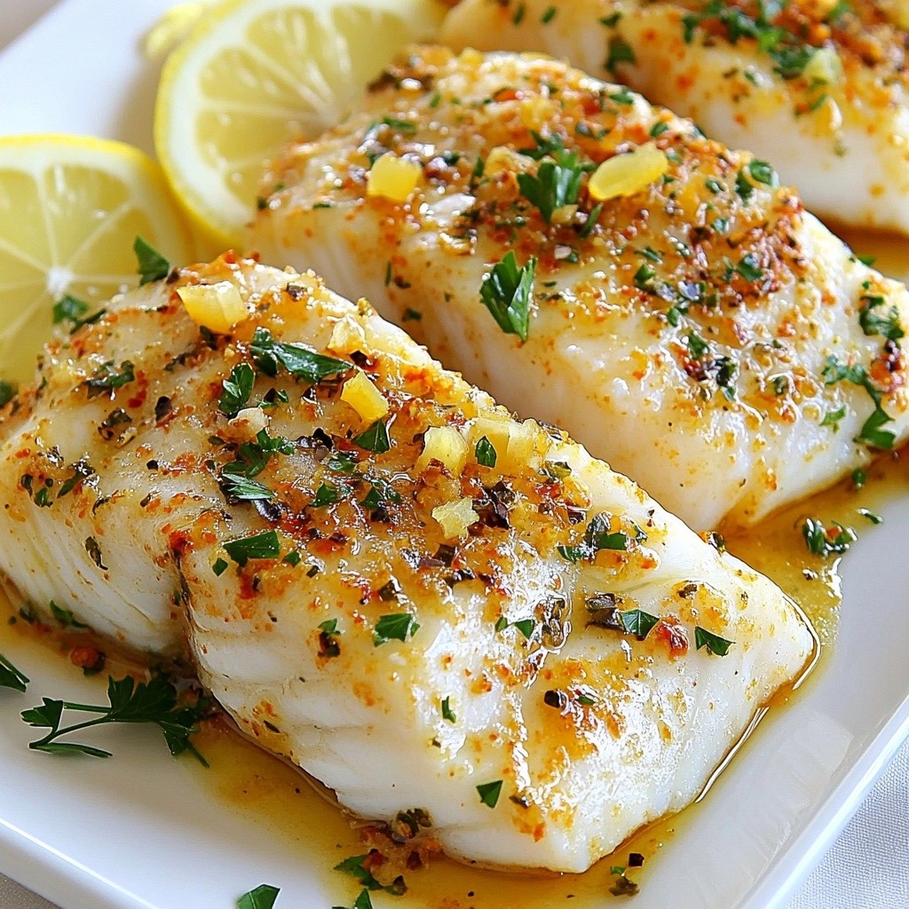 Savory Quick Dinners Lemon Garlic Cod Delight