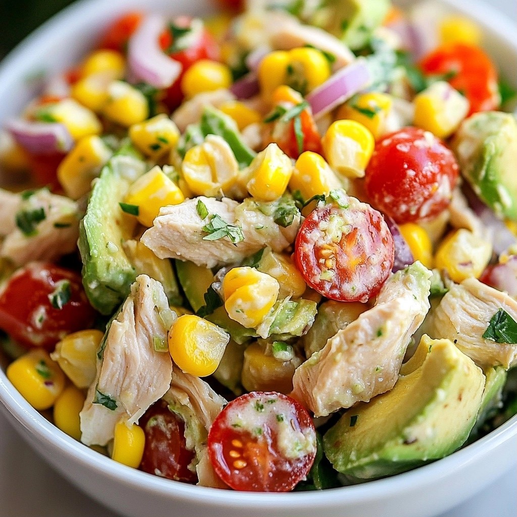 Refreshing Healthy Dinners Avocado Chicken Salad Recipe