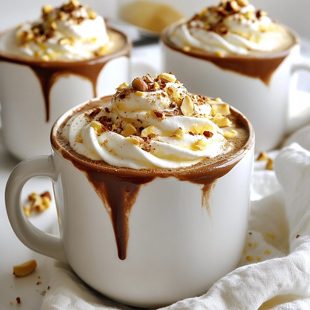 Rich Hazelnut Hot Chocolate with Whipped Cream Bliss