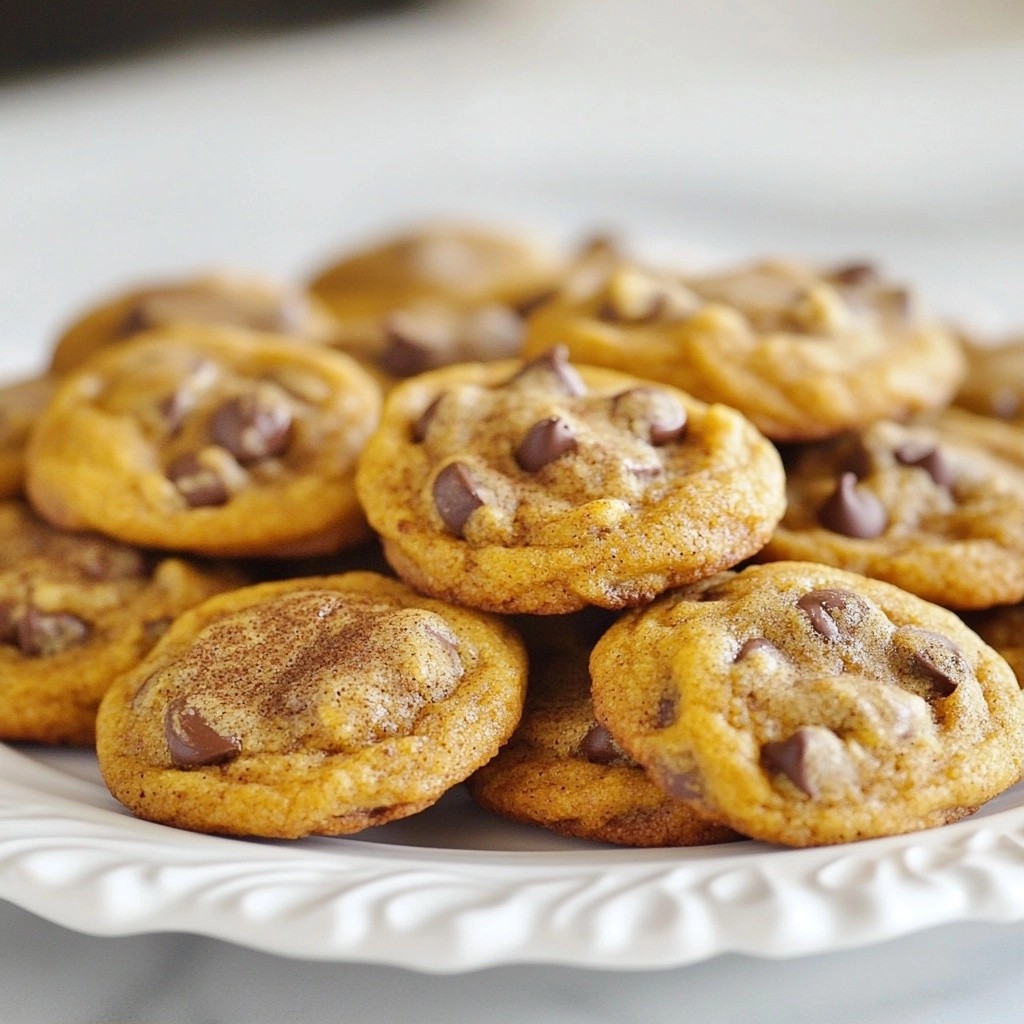 Warm Chocolate Chip Pumpkin Spice Cookies Delight