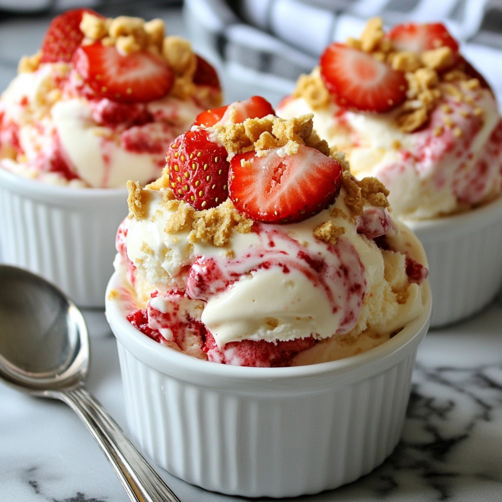 Strawberry Cheesecake Ice Cream Delicious and Creamy Treat