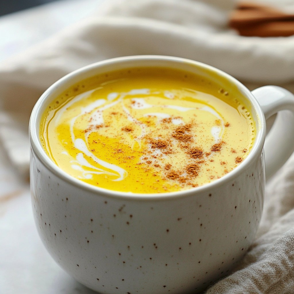 Turmeric Golden Milk Latte Nourishing Healthy Drink