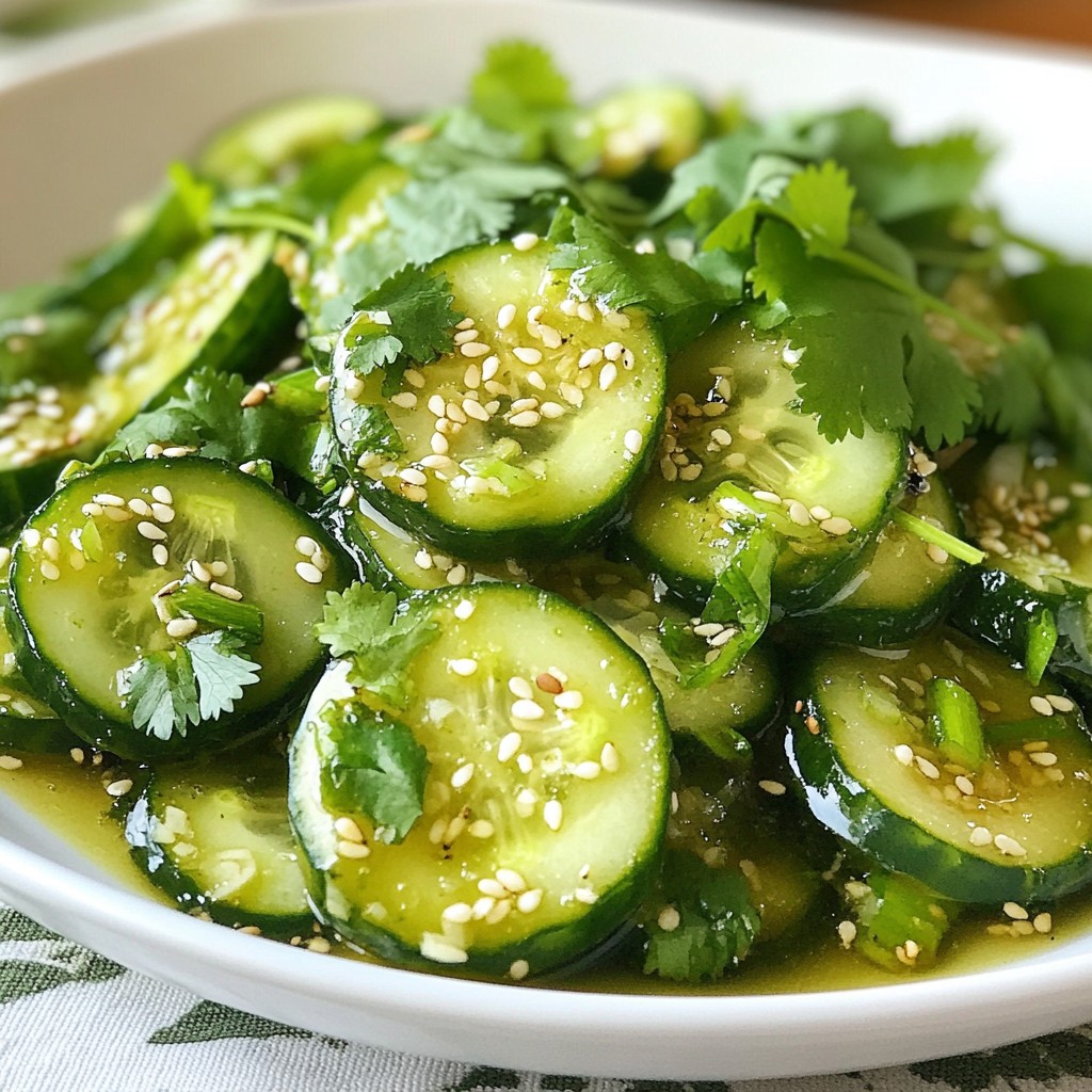 Smashed Cucumber Sesame Salad Fresh and Crunchy Dish