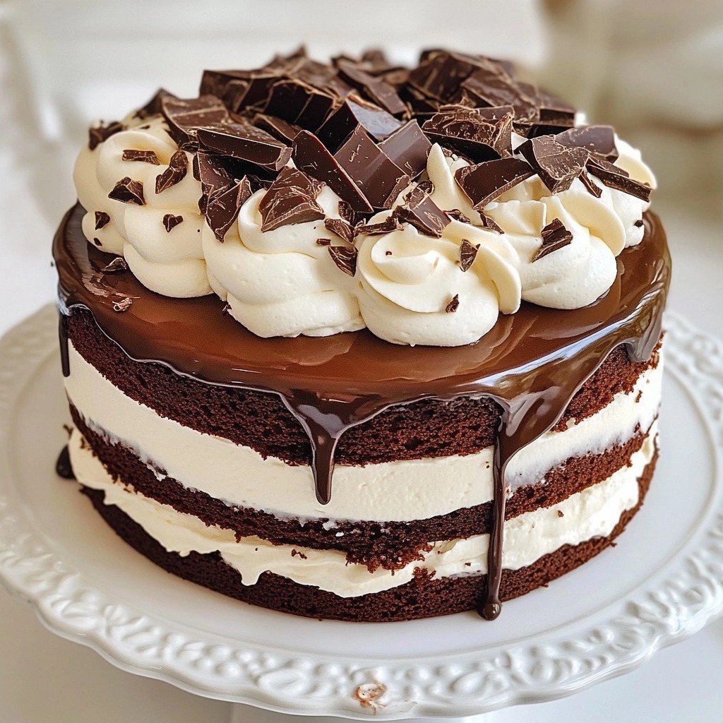 Rich Chocolate Mocha Layer Cake with Espresso Delight