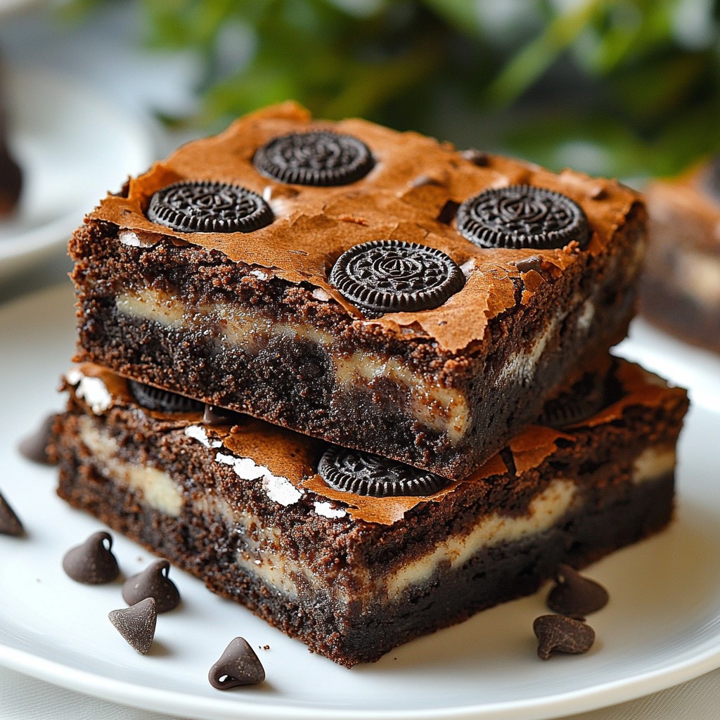 Oreo Stuffed Brookies Decadent Dessert Delight