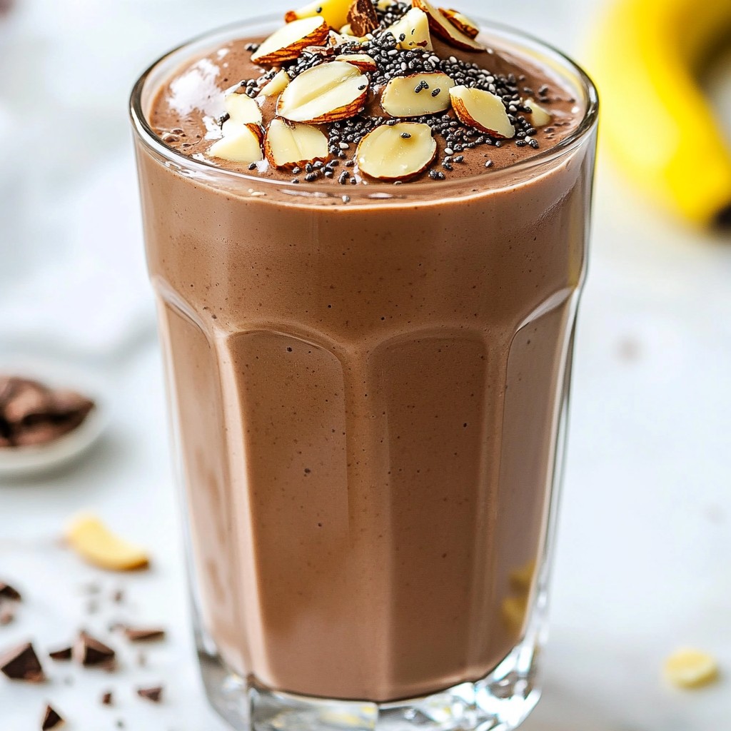 Chocolate Almond Butter Protein Shake Power Boost