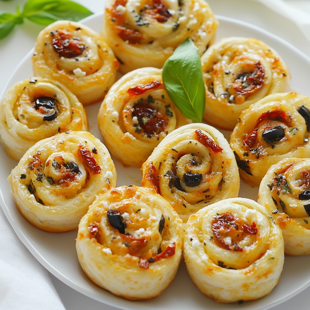 Sun Dried Tomato Feta Pinwheels Tasty Party Snack
