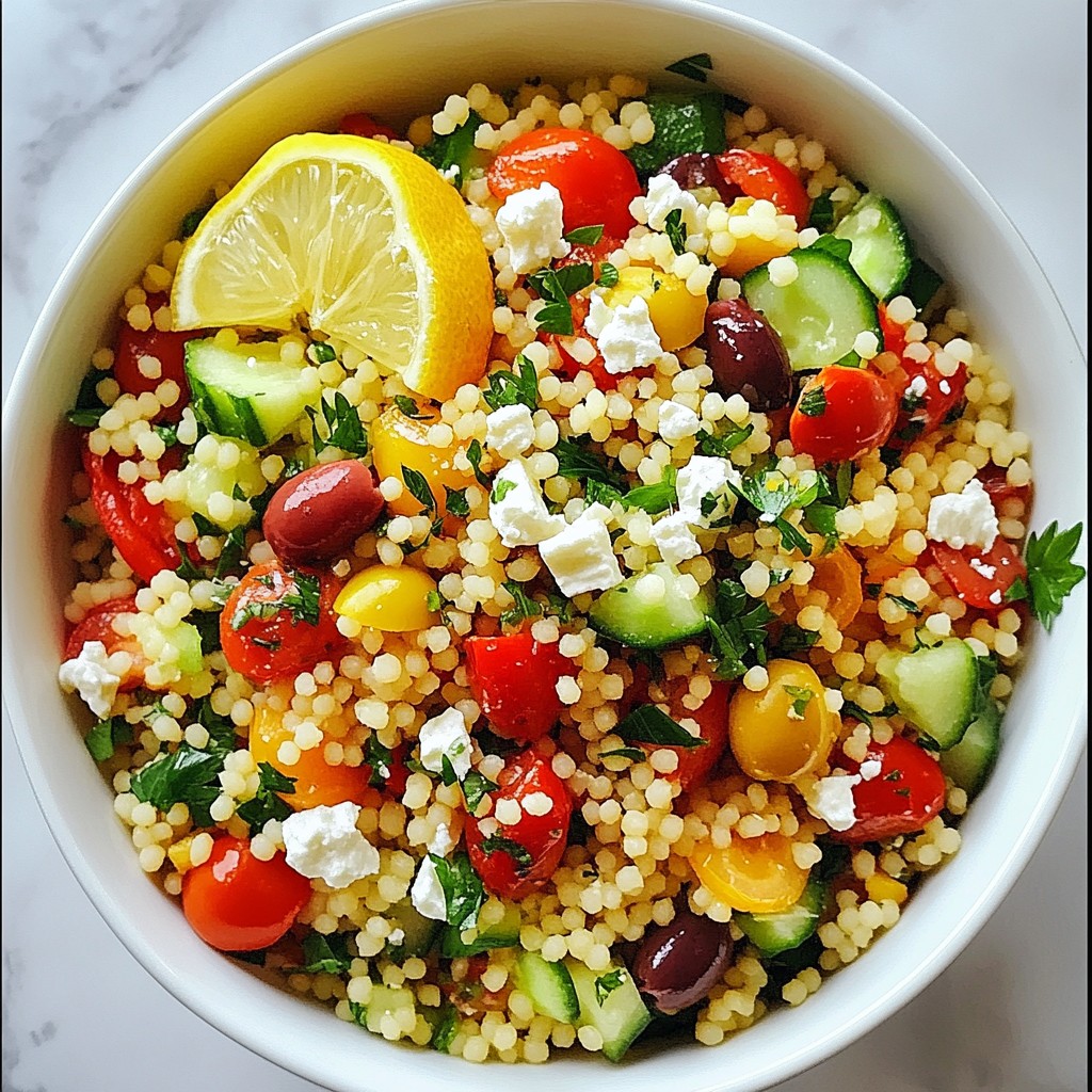 Mediterranean Couscous Salad Fresh and Flavorful Dish