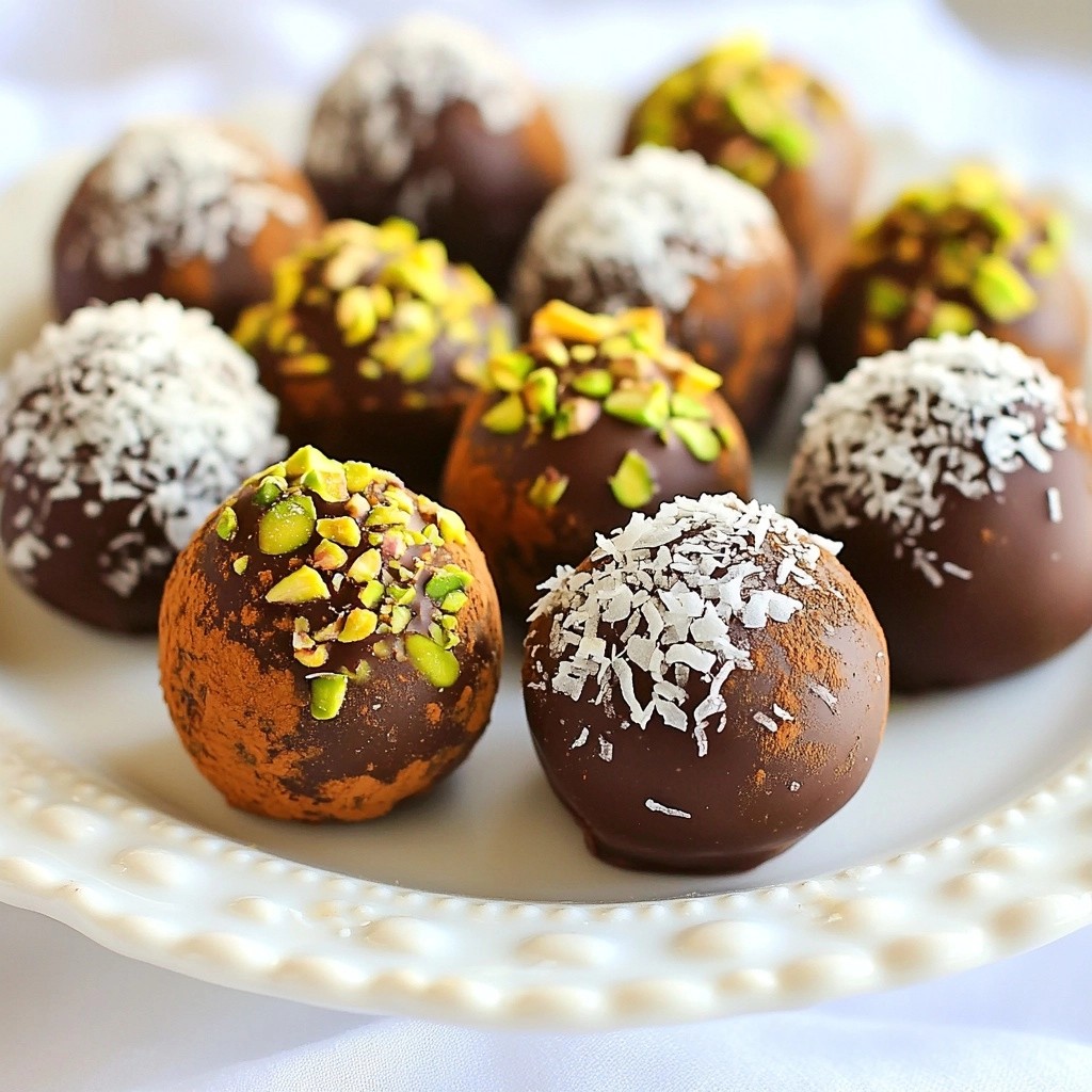Orange Zest Chocolate Truffles with Creamy Ganache